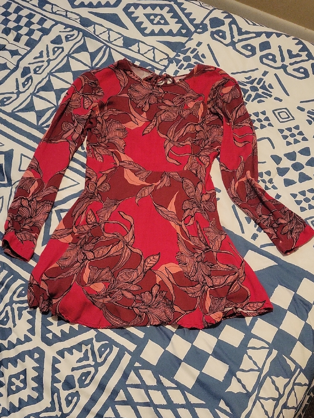 MINKPINK Red Floral Mini Dress
